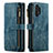 Custodia Portafoglio In Pelle Cover con Supporto C04S per Samsung Galaxy A32 5G Blu