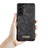 Custodia Portafoglio In Pelle Cover con Supporto C04S per Samsung Galaxy S22 5G