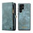 Custodia Portafoglio In Pelle Cover con Supporto C04S per Samsung Galaxy S22 Ultra 5G Blu