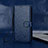 Custodia Portafoglio In Pelle Cover con Supporto C04X per Google Pixel 4 Blu