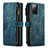 Custodia Portafoglio In Pelle Cover con Supporto C05S per Samsung Galaxy S20 Lite 5G Blu