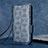Custodia Portafoglio In Pelle Cover con Supporto C05X per Asus ROG Phone 7 Blu