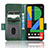Custodia Portafoglio In Pelle Cover con Supporto C05X per Google Pixel 4