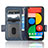 Custodia Portafoglio In Pelle Cover con Supporto C05X per Google Pixel 5