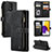 Custodia Portafoglio In Pelle Cover con Supporto C06S per Samsung Galaxy A72 5G