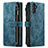 Custodia Portafoglio In Pelle Cover con Supporto C07S per Samsung Galaxy A04s Blu