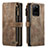 Custodia Portafoglio In Pelle Cover con Supporto C07S per Samsung Galaxy S20 Ultra Marrone