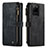 Custodia Portafoglio In Pelle Cover con Supporto C07S per Samsung Galaxy S20 Ultra Nero