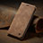 Custodia Portafoglio In Pelle Cover con Supporto C10S per Samsung Galaxy S21 5G Marrone Chiaro