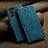 Custodia Portafoglio In Pelle Cover con Supporto C10S per Samsung Galaxy S23 Ultra 5G Blu