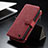 Custodia Portafoglio In Pelle Cover con Supporto C12S per Samsung Galaxy S21 5G Rosso