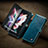 Custodia Portafoglio In Pelle Cover con Supporto CS3 per Samsung Galaxy Z Fold3 5G Blu