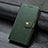 Custodia Portafoglio In Pelle Cover con Supporto D01 per Xiaomi Mi Note 10 Pro Verde