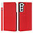 Custodia Portafoglio In Pelle Cover con Supporto D01T per Samsung Galaxy S21 Plus 5G Rosso