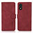 Custodia Portafoglio In Pelle Cover con Supporto D01Y per Huawei Honor X5 Rosso