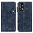 Custodia Portafoglio In Pelle Cover con Supporto D01Y per Oppo A74 4G Blu