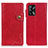 Custodia Portafoglio In Pelle Cover con Supporto D01Y per Oppo A74 4G Rosso