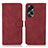 Custodia Portafoglio In Pelle Cover con Supporto D01Y per Oppo A78 5G Rosso