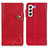 Custodia Portafoglio In Pelle Cover con Supporto D01Y per Samsung Galaxy S21 FE 5G Rosso