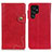 Custodia Portafoglio In Pelle Cover con Supporto D01Y per Samsung Galaxy S21 Ultra 5G Rosso