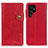 Custodia Portafoglio In Pelle Cover con Supporto D01Y per Samsung Galaxy S23 Ultra 5G Rosso