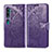 Custodia Portafoglio In Pelle Cover con Supporto D02 per Xiaomi Mi Note 10 Viola