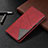Custodia Portafoglio In Pelle Cover con Supporto D03 per Xiaomi Mi Note 10 Rosso