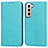 Custodia Portafoglio In Pelle Cover con Supporto D03T per Samsung Galaxy S23 Plus 5G Cielo Blu