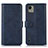 Custodia Portafoglio In Pelle Cover con Supporto D03Y per Nokia C110 Blu