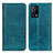 Custodia Portafoglio In Pelle Cover con Supporto D03Y per Oppo K9 5G Verde