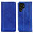 Custodia Portafoglio In Pelle Cover con Supporto D03Y per Samsung Galaxy S23 Ultra 5G Blu