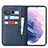 Custodia Portafoglio In Pelle Cover con Supporto D04T per Samsung Galaxy S21 5G