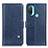 Custodia Portafoglio In Pelle Cover con Supporto D04Y per Motorola Moto E20 Blu