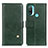 Custodia Portafoglio In Pelle Cover con Supporto D04Y per Motorola Moto E20 Verde