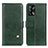 Custodia Portafoglio In Pelle Cover con Supporto D04Y per Oppo A74 4G Verde