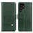 Custodia Portafoglio In Pelle Cover con Supporto D04Y per Samsung Galaxy S21 Ultra 5G Verde