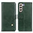 Custodia Portafoglio In Pelle Cover con Supporto D04Y per Samsung Galaxy S22 Plus 5G Verde