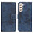 Custodia Portafoglio In Pelle Cover con Supporto D05Y per Samsung Galaxy S21 5G Blu