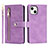 Custodia Portafoglio In Pelle Cover con Supporto D06T per Apple iPhone 13