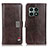 Custodia Portafoglio In Pelle Cover con Supporto D07Y per OnePlus 10 Pro 5G Marrone