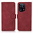 Custodia Portafoglio In Pelle Cover con Supporto D08Y per Oppo Find X5 5G Rosso