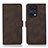 Custodia Portafoglio In Pelle Cover con Supporto D08Y per Oppo Find X5 Pro 5G Marrone