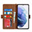 Custodia Portafoglio In Pelle Cover con Supporto D09T per Samsung Galaxy S21 5G