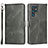 Custodia Portafoglio In Pelle Cover con Supporto D09T per Samsung Galaxy S21 Ultra 5G Verde