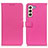 Custodia Portafoglio In Pelle Cover con Supporto D09Y per Samsung Galaxy S22 Plus 5G Rosa Caldo