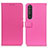 Custodia Portafoglio In Pelle Cover con Supporto D09Y per Sony Xperia 1 III Rosa Caldo