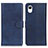 Custodia Portafoglio In Pelle Cover con Supporto D10Y per Samsung Galaxy A23e 5G Blu