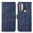 Custodia Portafoglio In Pelle Cover con Supporto D11Y per Motorola Moto E40 Blu