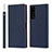 Custodia Portafoglio In Pelle Cover con Supporto DT2 per Sony Xperia 5 IV Blu