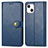 Custodia Portafoglio In Pelle Cover con Supporto F01 per Apple iPhone 13 Mini Blu